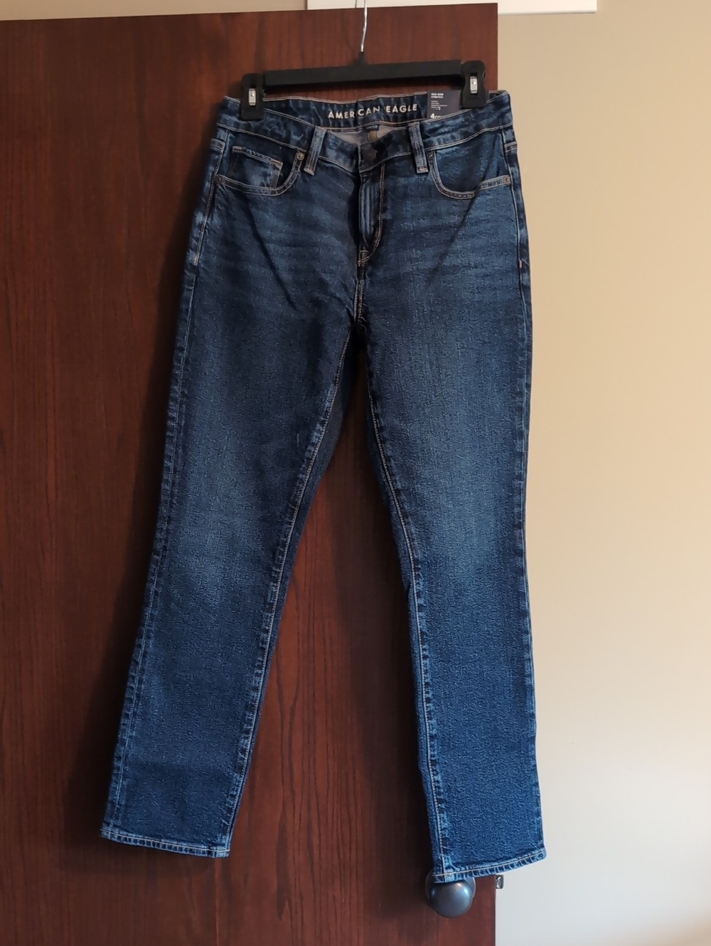 American Eagle Outfitters Dark Blue Straight Leg Jeans